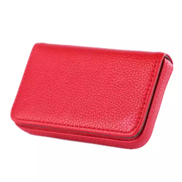 Velkokapacitní peněženka z umělé kůže - Červené