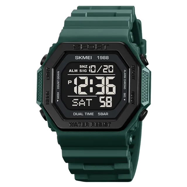 Vodotěsné vojenské hodinky - Zelená černá