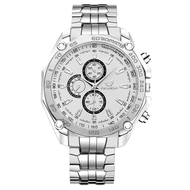Pánské náramkové hodinky - stříbrná bílá