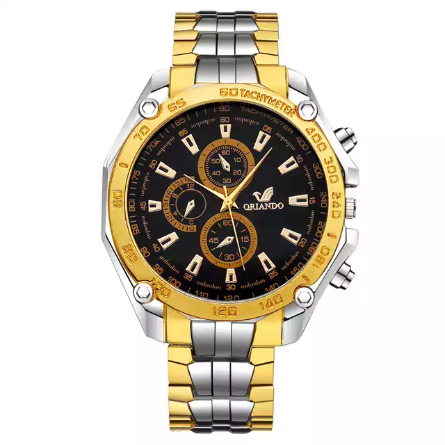 Pánské náramkové hodinky - Zlatá černá