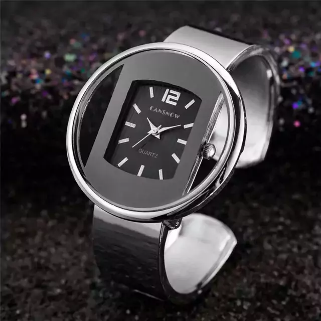 Luxusní dívčí hodinky - Stříbrná černá