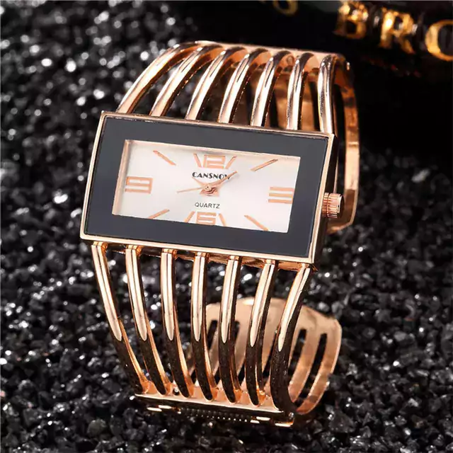 Luxusní dámské hodinky s kreativním náramkem - Růžově bílá