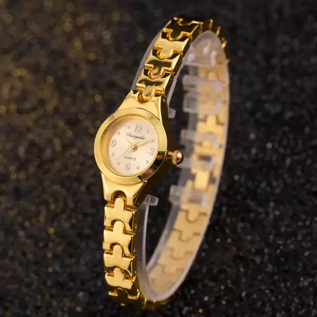Elegantní zlaté dámské hodinky s malým ciferníkem - Zlato 3