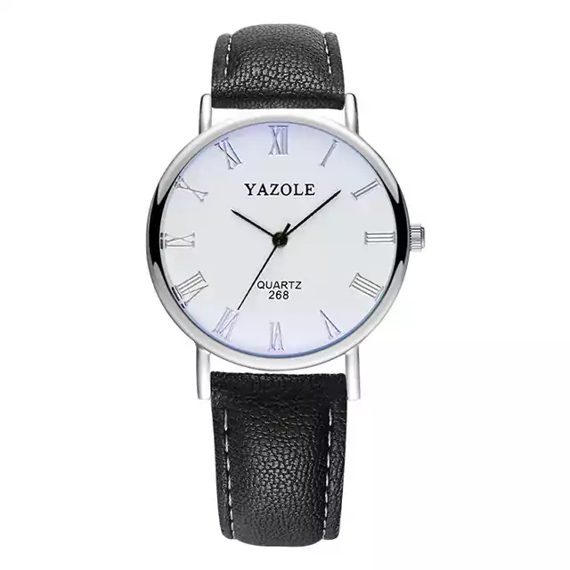 Luxusní tenké pánské hodinky - Černá bílá