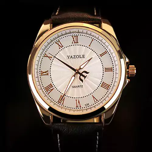 Luxusní pánské hodinky s římskými číslicemi - Černá bílá