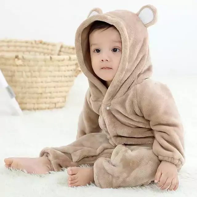 Dětský overal | kombinéza s motivem zvířat - Medvěd hnědý, 3 měsíce
