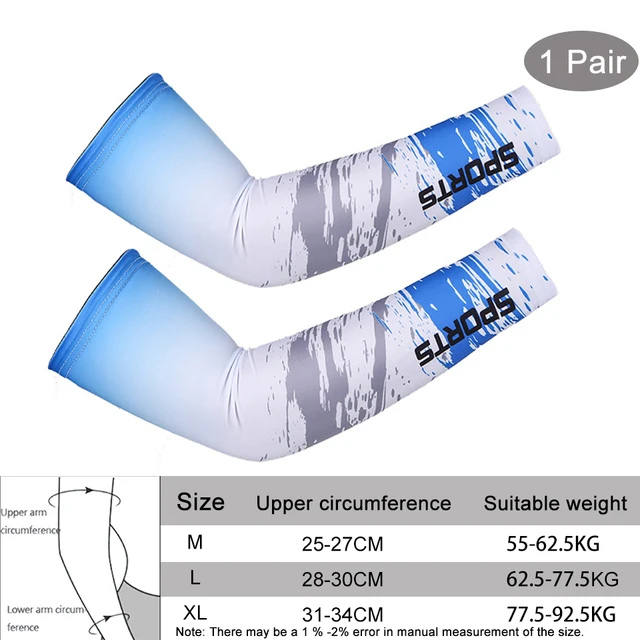 Rukáv elastický - ochrana proti UV, odvod potu - M-XXL - C Modrá, M