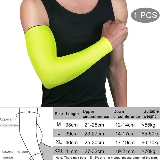 Rukáv elastický - ochrana proti UV, odvod potu - M-XXL - Zelená, XL
