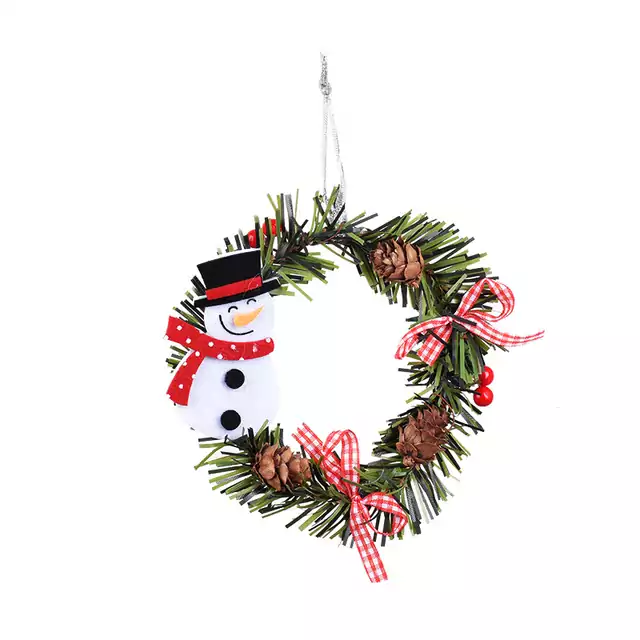 Vánoční věnec | vánoční dekorace na dveře, průměr 15 cm - B