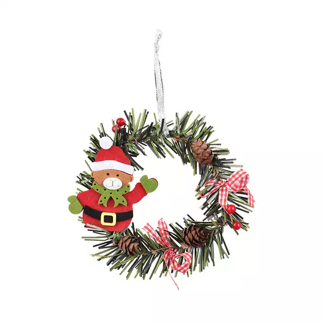 Vánoční věnec | vánoční dekorace na dveře, průměr 15 cm - D