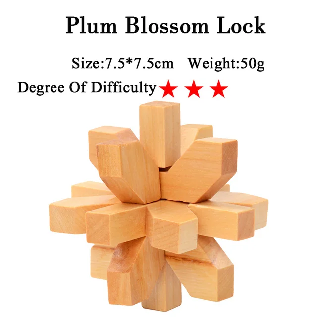 Dřevěný hlavolam - Zámek Plum Blossom