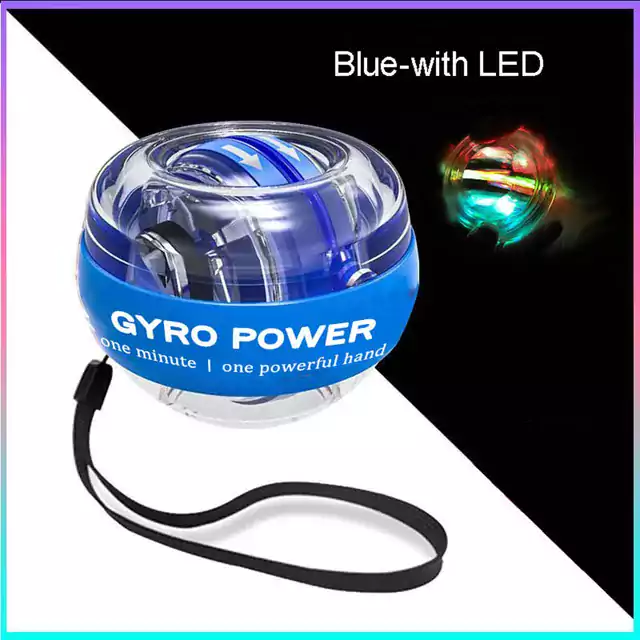 Wrist ball - posilovač zápěstí - Modrá s LED