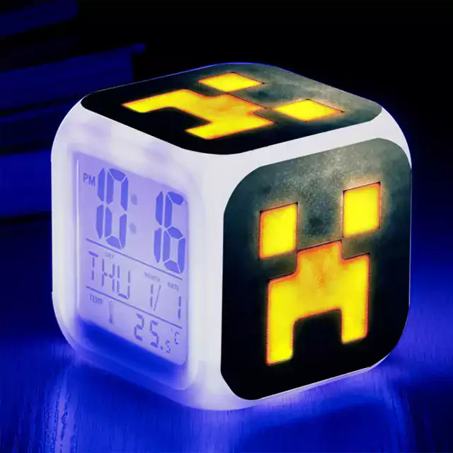 Digitální LED budík s motivem Minecraft - 5