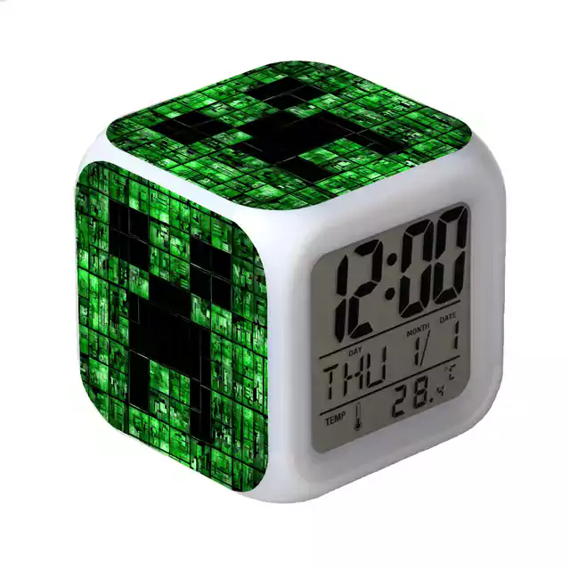 Digitální LED budík s motivem Minecraft - 6