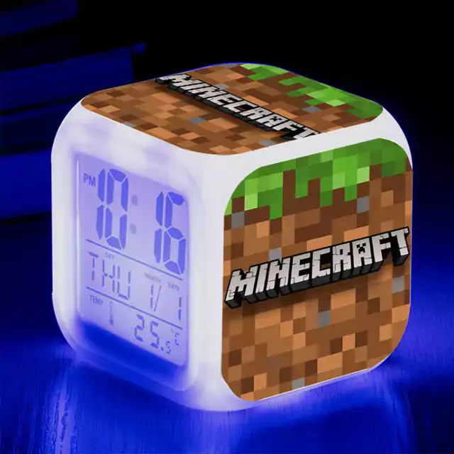 Digitální LED budík s motivem Minecraft - 12