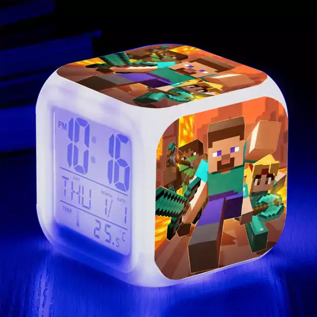 Digitální LED budík s motivem Minecraft - 22