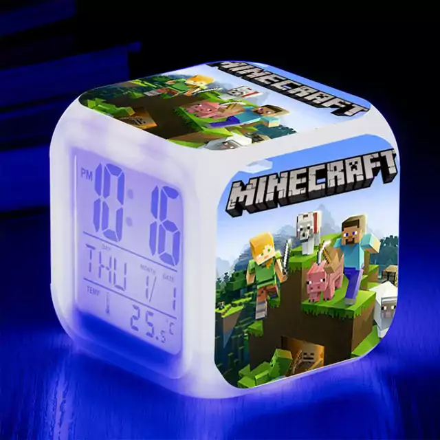 Digitální LED budík s motivem Minecraft - 26