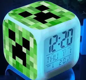 Digitální LED budík s motivem Minecraft - G