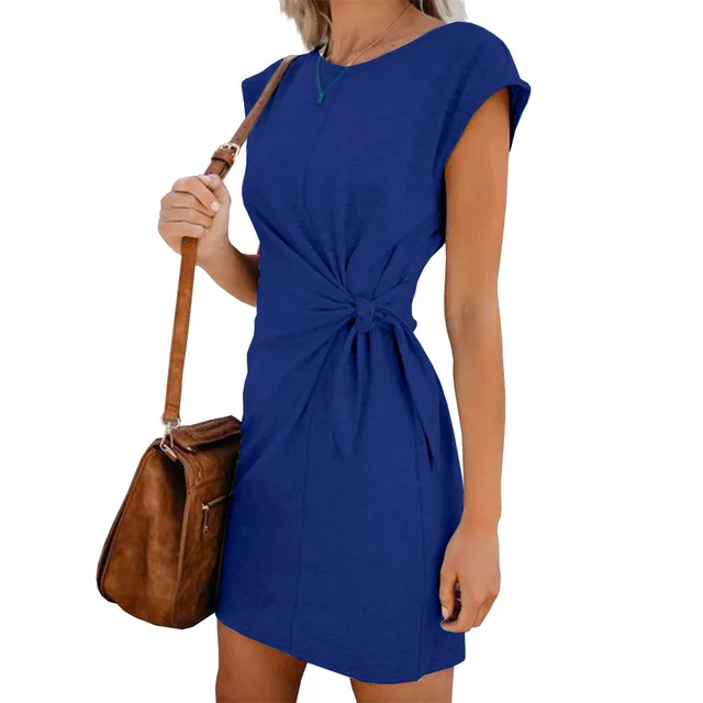Letní šaty | módní šaty - Modrý, XL