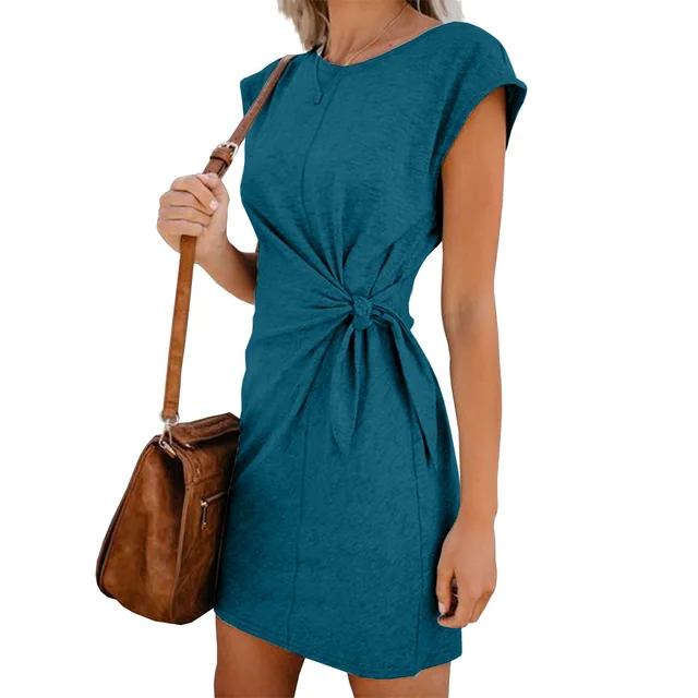 Letní šaty | módní šaty - Tmavozelený, XL