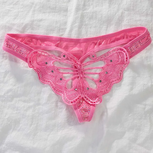 Sexy tanga - styl motýl - Růžový
