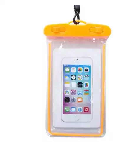 Pouzdro na mobil do vody | vodotěsný obal - pro mobily do 6" - oranžové