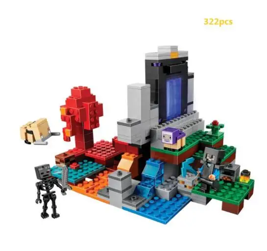 Stavební kostky Minecraft | styl Lego - Průhledná