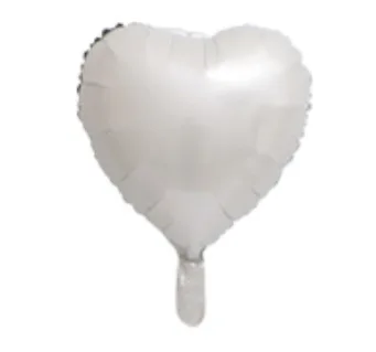 Balónek srdce | nafukovací balónek, 45 cm - Bílá-1