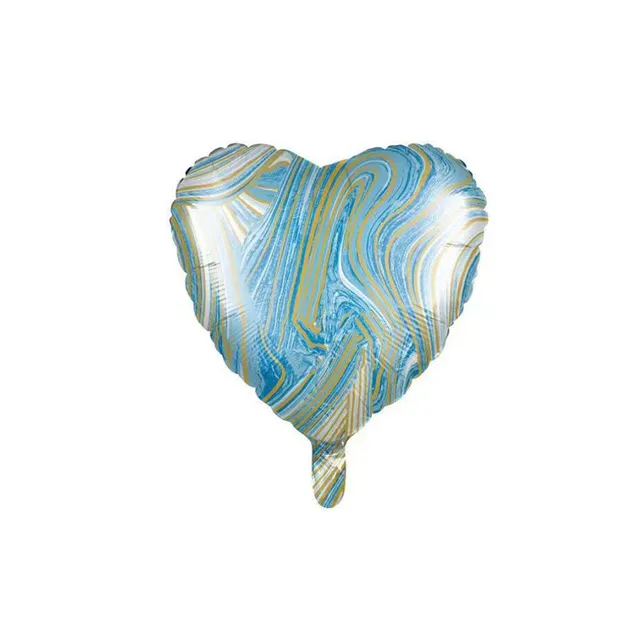 Balónek srdce | nafukovací balónek, 45 cm - Modrá-3-691