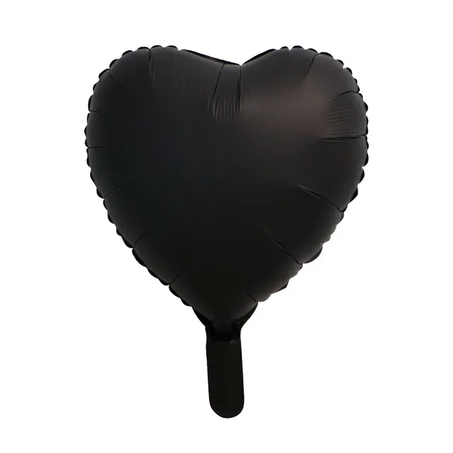 Balónek srdce | nafukovací balónek, 45 cm - Černá-1