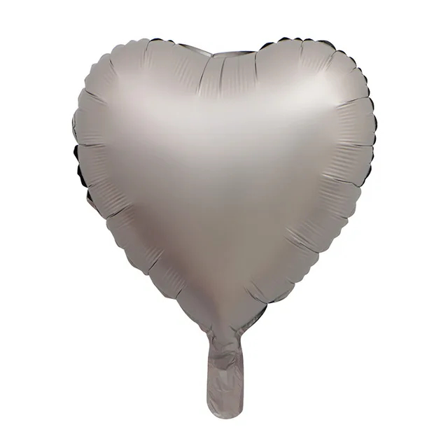 Balónek srdce | nafukovací balónek, 45 cm - Stříbro-1