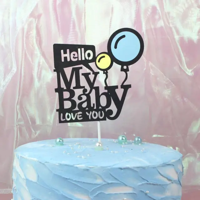 Ozdoba na dort | nápis pro dort - modrá BABY
