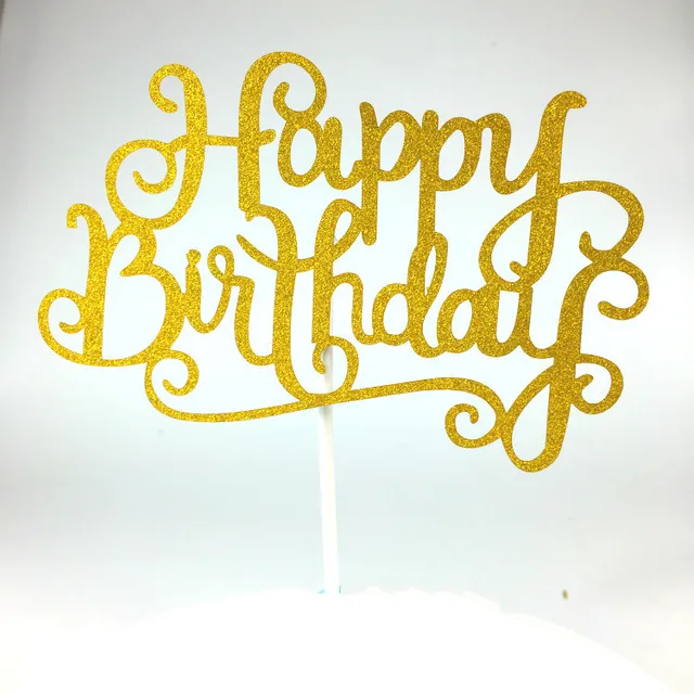 Dekorace na dort | nápis na dort Happy Birthday - Styl 2