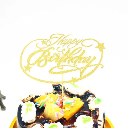 Dekorace na dort | nápis na dort Happy Birthday - styl 13