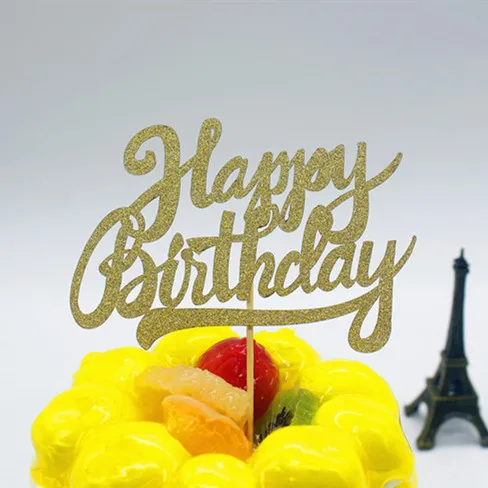 Dekorace na dort | nápis na dort Happy Birthday - styl 18