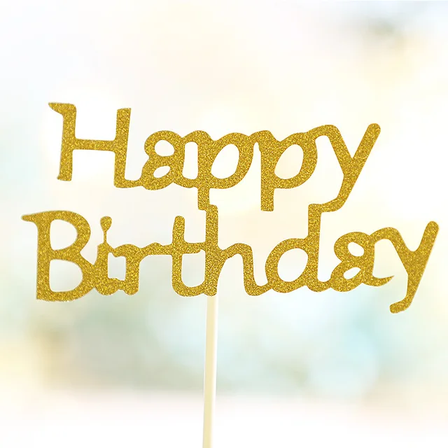 Dekorace na dort | nápis na dort Happy Birthday - styl 21