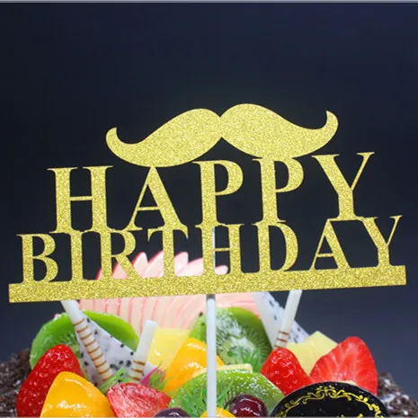 Dekorace na dort | nápis na dort Happy Birthday - styl 23