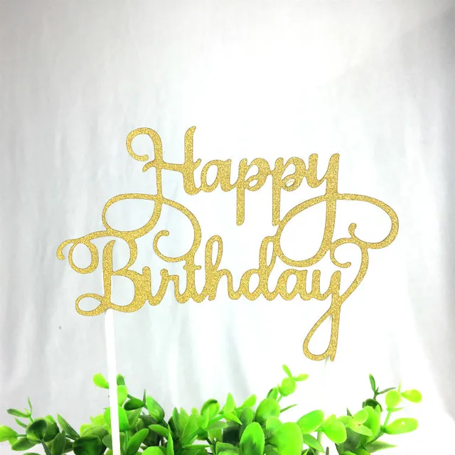 Dekorace na dort | nápis na dort Happy Birthday - Styl 1
