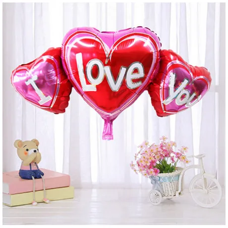 Trojitý balónek srdce | nafukovací balónek s nápisem - miluji tě