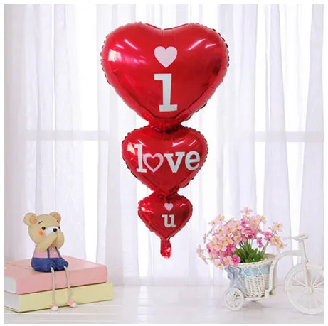 Trojitý balónek srdce | nafukovací balónek s nápisem - 1 miluji tě