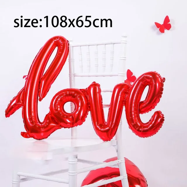 Trojitý balónek srdce | nafukovací balónek s nápisem - červená láska