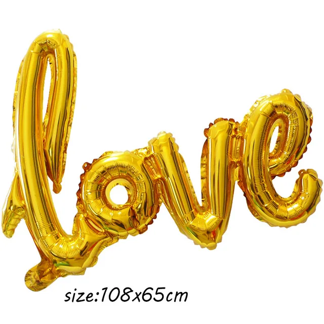 Trojitý balónek srdce | nafukovací balónek s nápisem - zlatá láska
