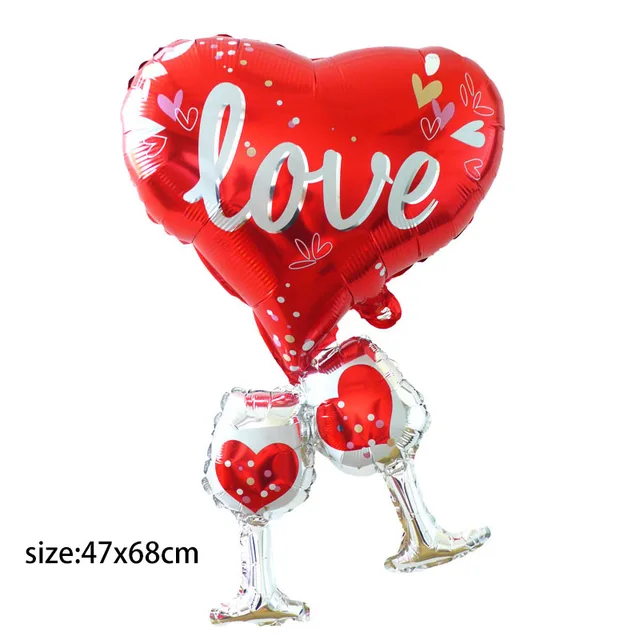 Trojitý balónek srdce | nafukovací balónek s nápisem - hurá za láskou