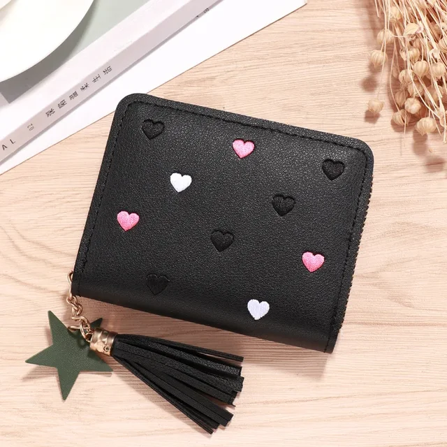 Dámská mini peněženka z umělé kůže - Černá