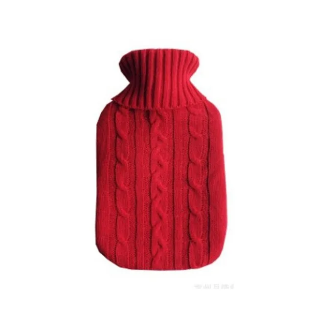 Obal na termofor | pouzdro na hřejivou láhev pletené, 31 x 20 cm - červený