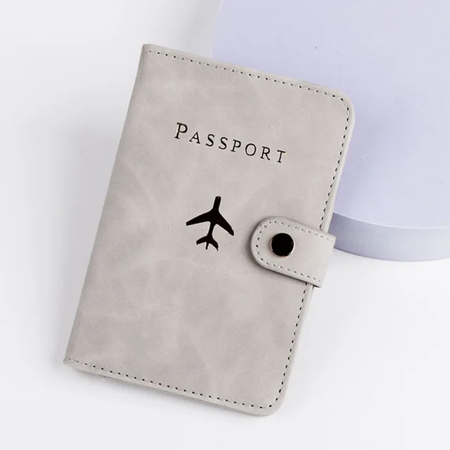 Cestovní peněženka na pas a kreditní karty - světle šedá