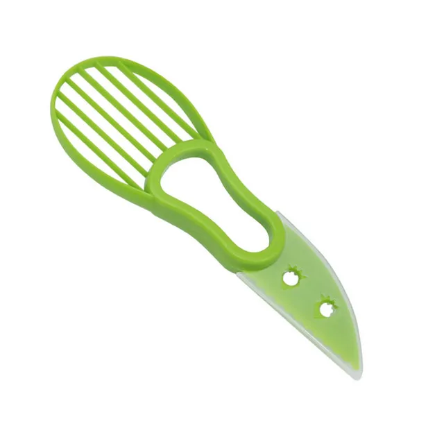 Plastový nůž | speciální kráječ na avokádo, 2v1 - Zelená