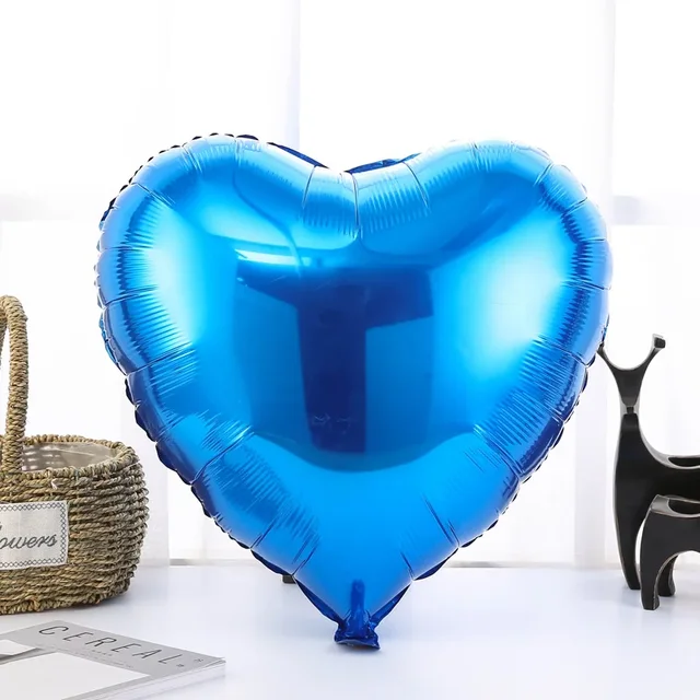 Nafukovací balónek | balónek srdce - 75 cm - modrý