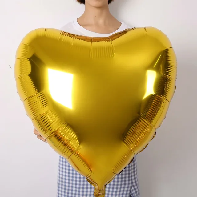 Nafukovací balónek | balónek srdce - 75 cm - Zlato