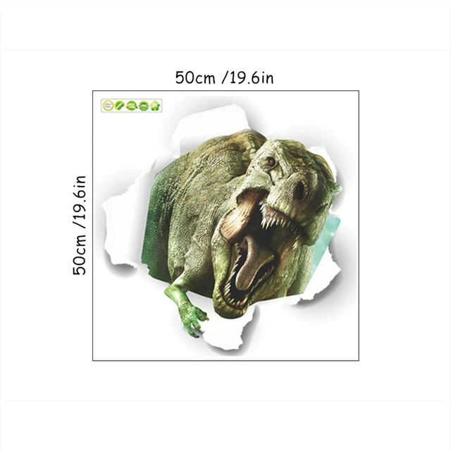 3D tapeta | samolepka na zeď dinosauři, 50 x 50 cm - ZY-X008